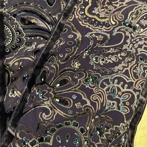 Beautiful burnout velvet purple scarf